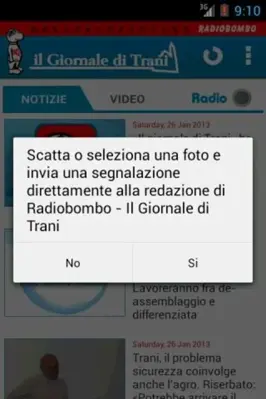 Radiobombo - Il Giornale di Trani android App screenshot 1