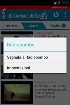 Radiobombo - Il Giornale di Trani android App screenshot 2